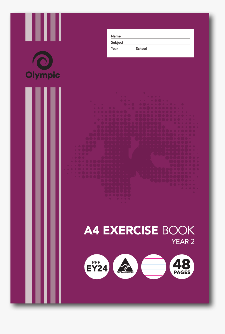 Exercise Book - Olympic - A4 - Year 2 - 48 Page - Exercise Book Cover Page Design, HD Png Download, Free Download