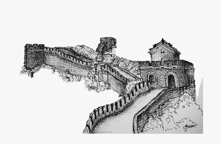 #freetoedit #china #greatwall - Sketch, HD Png Download, Free Download