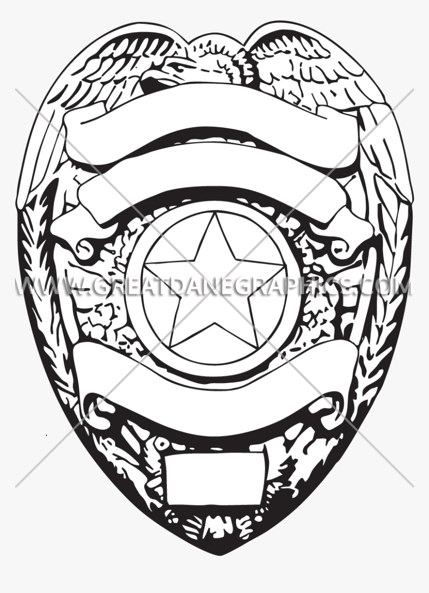 Police Badge Drawing At - Badge, HD Png Download, Free Download