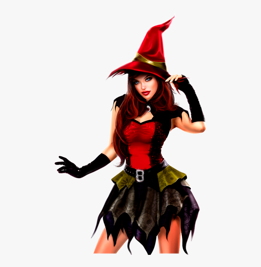 Halloween Sorcières Sexy Witches Personnages Png - Costume Hat, Transparent Png, Free Download