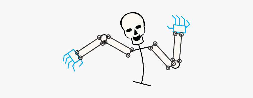 How To Draw Skeleton - Skeleton Cartoon Transparent Background, HD Png Download, Free Download