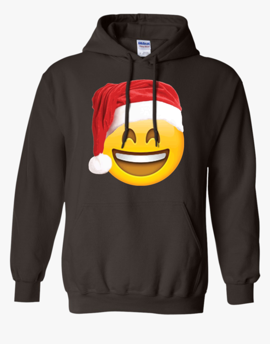 Emoji Christmas Shirt Smiley Face Santa Hat Family - T-shirt, HD Png Download, Free Download