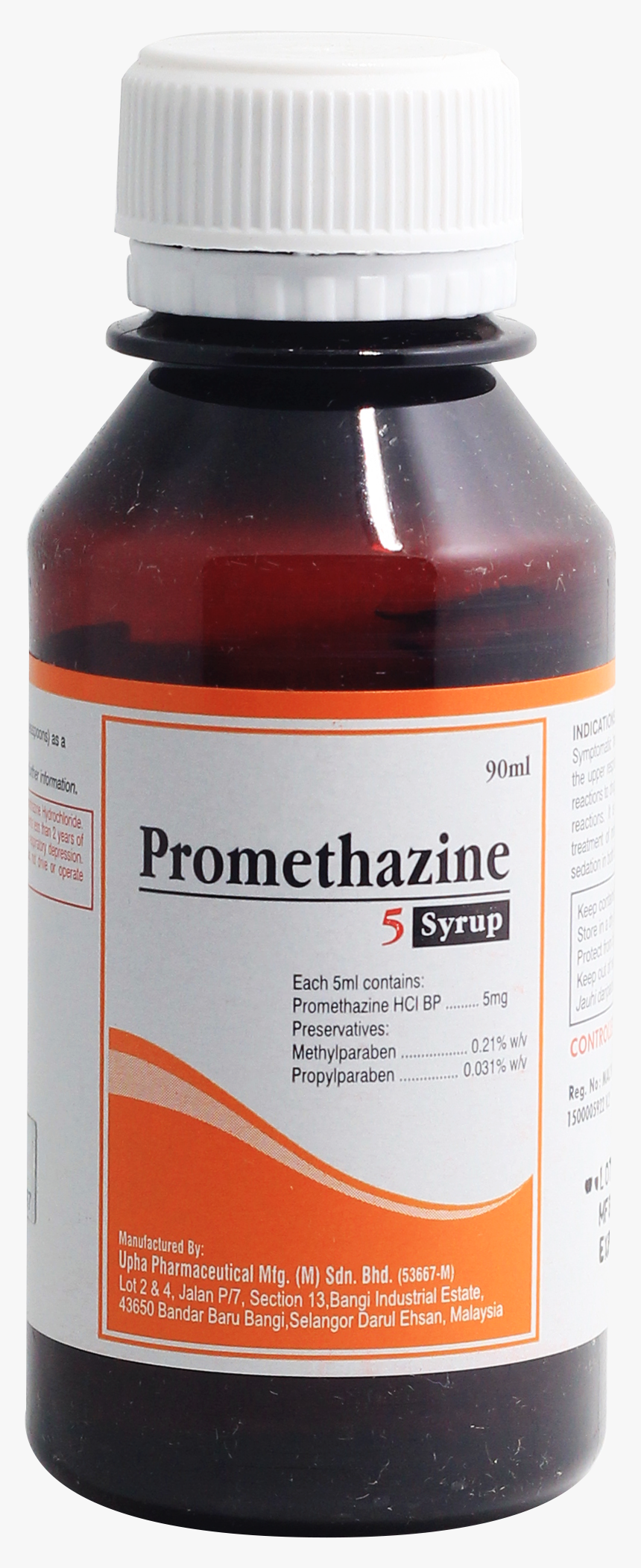 Promethazine 5mg Syrup - Glass Bottle, HD Png Download, Free Download