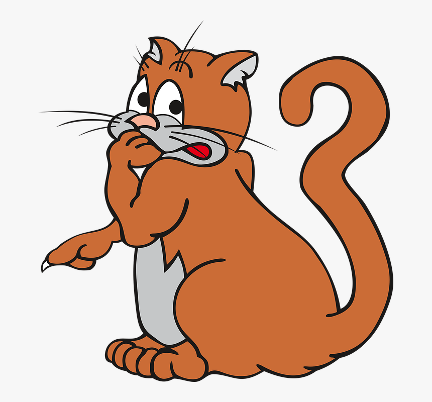 Orange Cat Clipart 19, Buy Clip Art - Worried Cat Cartoon, HD Png Download, Free Download