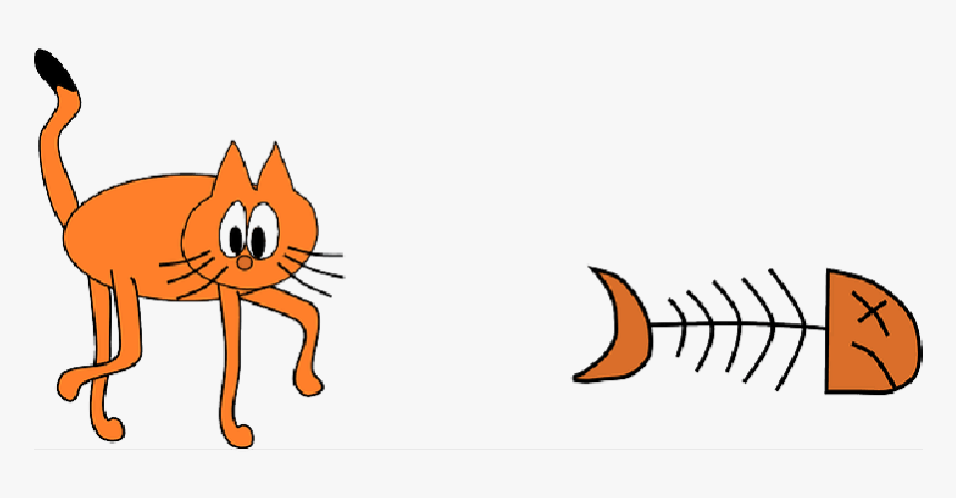 Cat, Animal, Orange, Fisch, Dead, Sceleton, Funny - Funny Cartoon Jokes For Kids, HD Png Download, Free Download