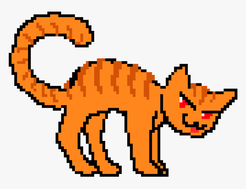 Pixel Cat Orange Png, Transparent Png, Free Download