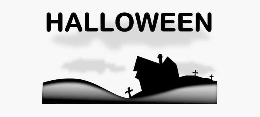 Vector Illustration Of Halloween Graveyard - Silhouette, HD Png Download, Free Download