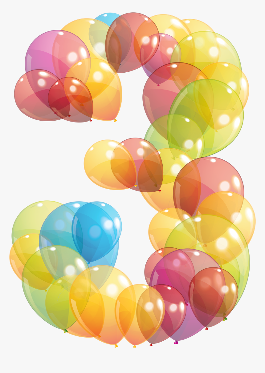 This Png Image - Number Balloons Clipart, Transparent Png, Free Download
