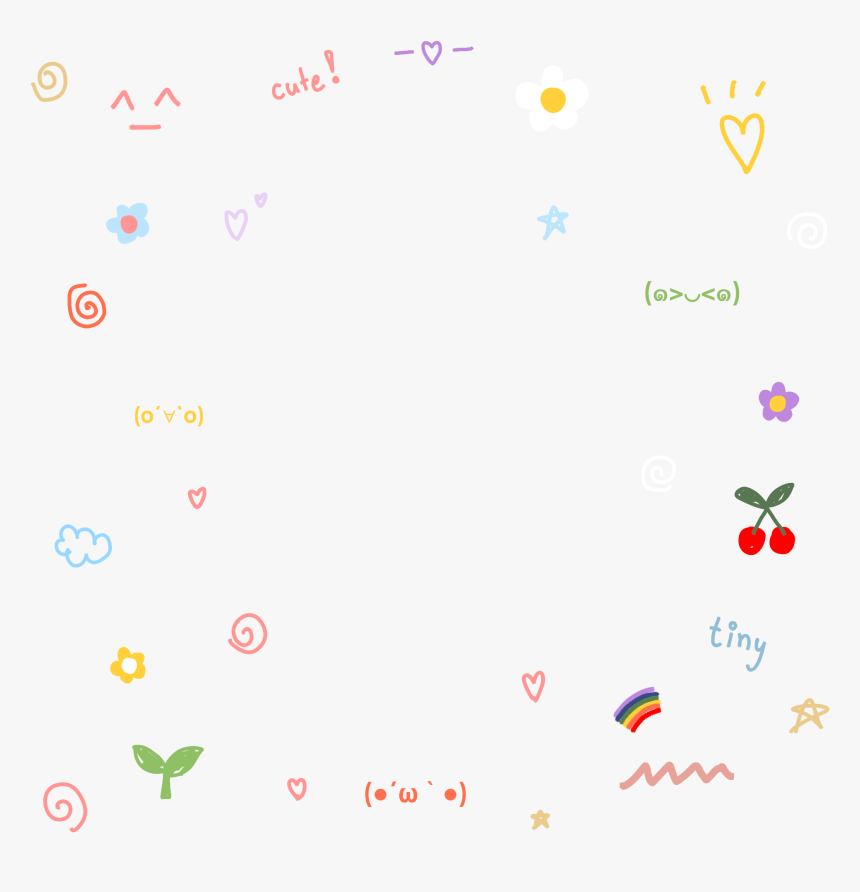#soft #tiny #cutie #cute #frame #freetoedit - Messy Stickers Picsart, HD Png Download, Free Download