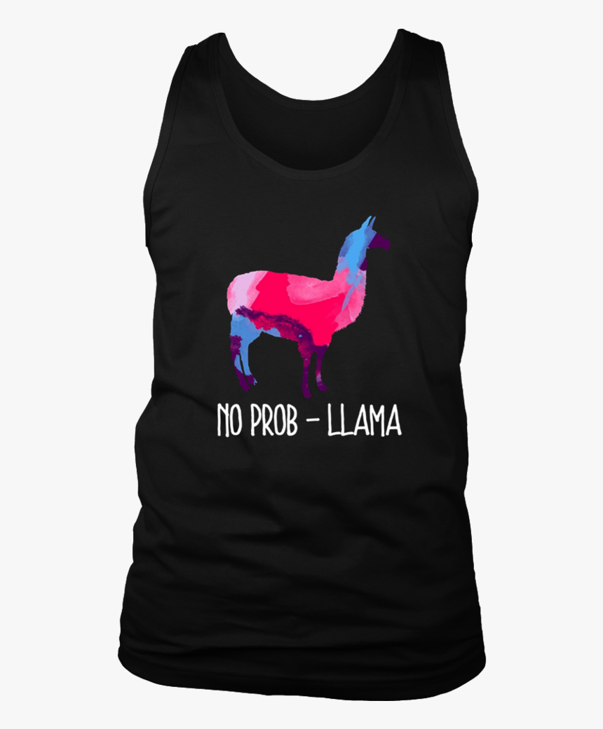 Llama T-shirt, No Prob Llamas Lovers Watercolor Shirt - Animal, HD Png Download, Free Download