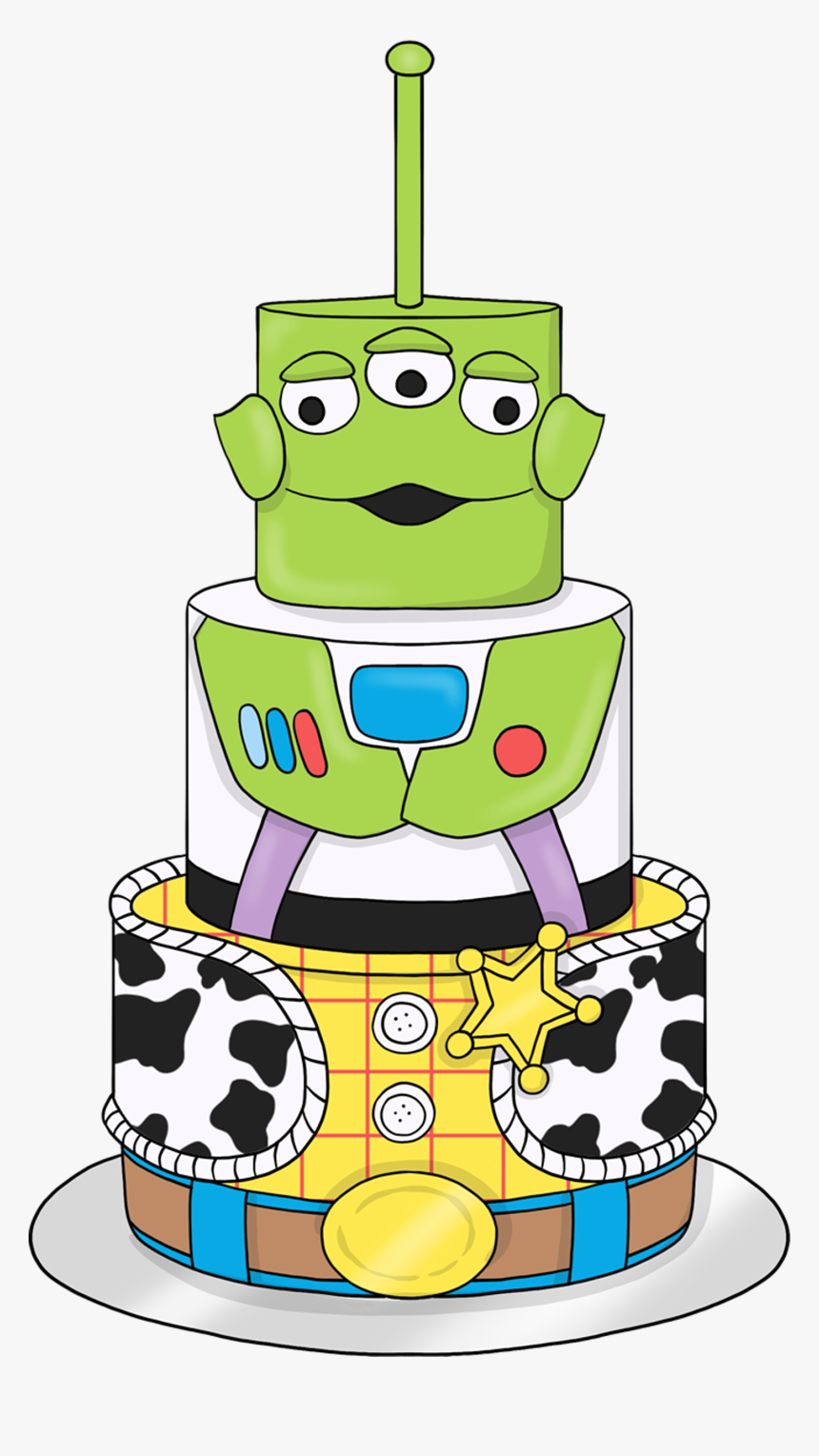 #toystory #birthdaycake #alien #buzzlightyear #woody - Cartoon, HD Png Download, Free Download