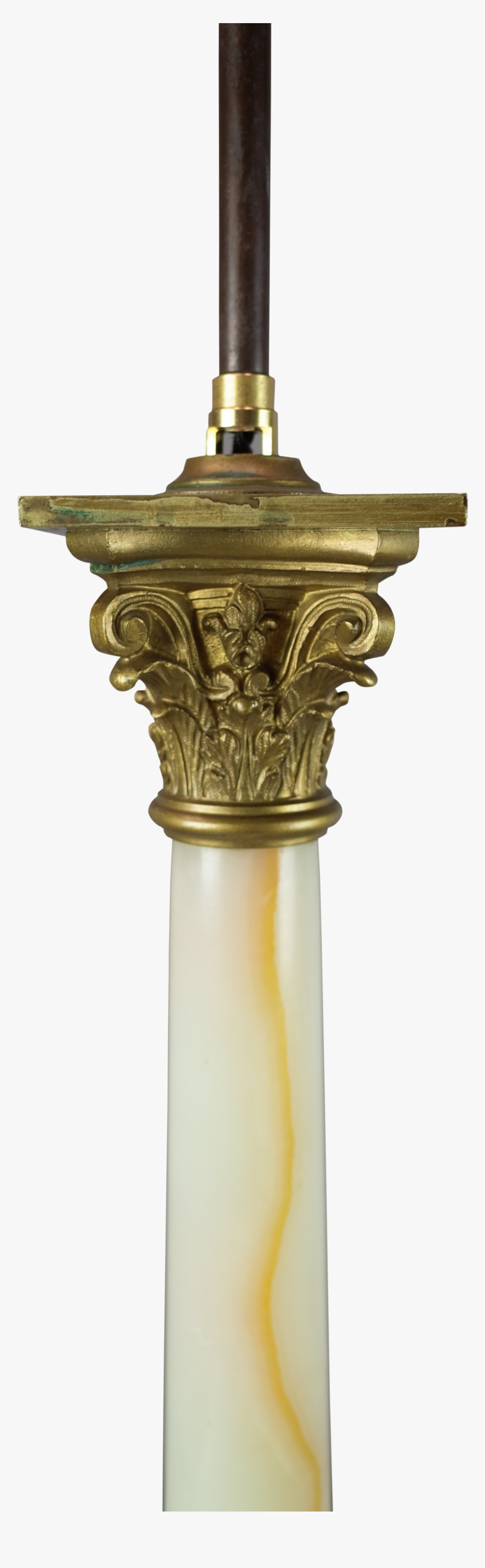 Onyx And Ormolu Corinthian Column Lamp - Column, HD Png Download, Free Download