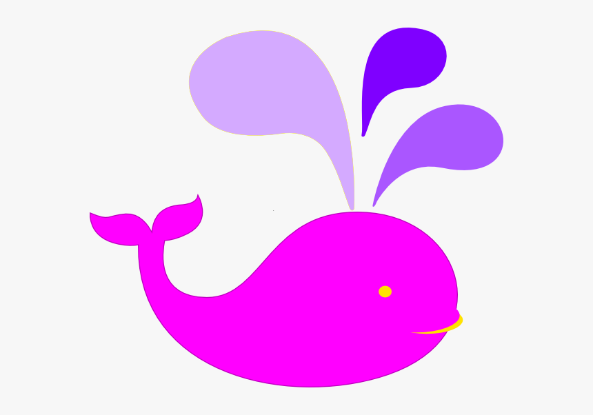 Pink Whale And Purple - Purple Whale Clipart, HD Png Download, Free Download