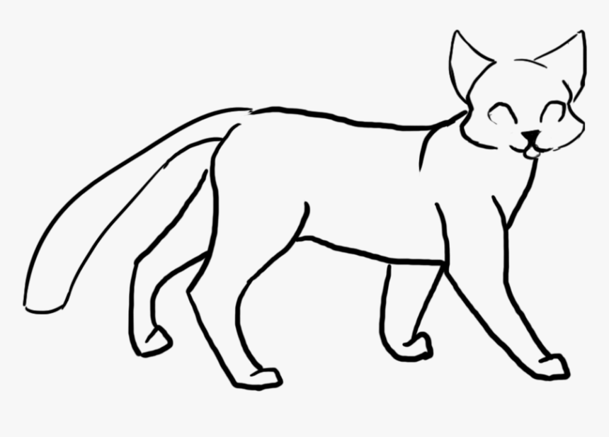 Simple Cat Cliparts - Simple Cat Drawing Transparent, HD Png Download, Free Download