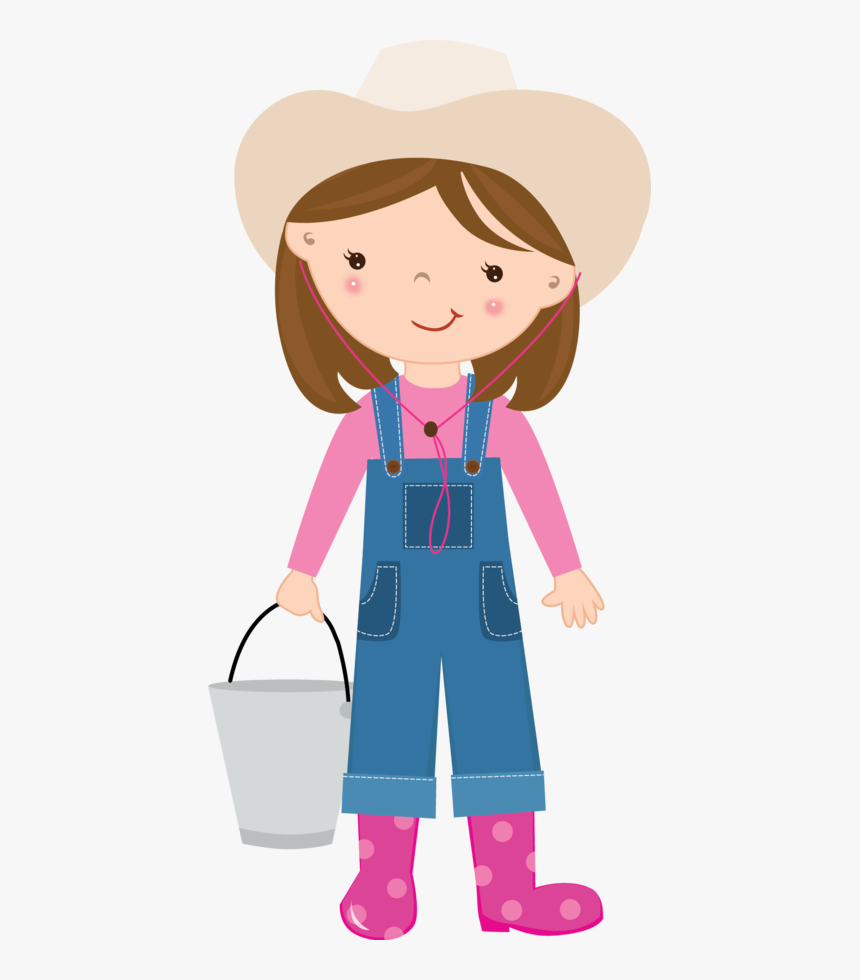 Cute Farm For Girls Clip Art - Farm Girl Clipart, HD Png Download, Free Download