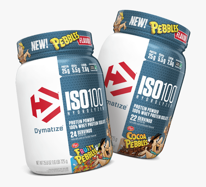 New Iso100® Fruity Pebbles™ & Cocoa Pebbles™ Flavors - Dymatize Iso 100 Fruity Pebbles, HD Png Download, Free Download