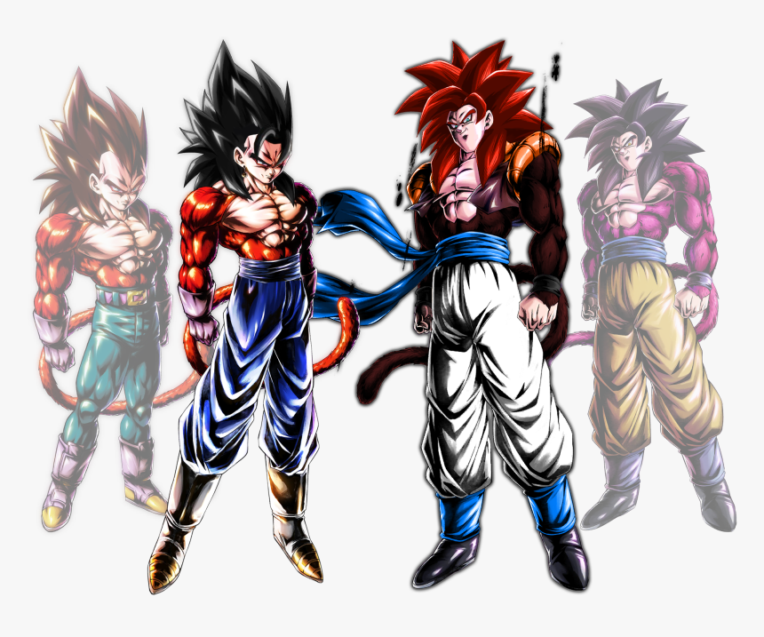 Goku Vegeta Gogeta Vegito Ssj4, HD Png Download, Free Download