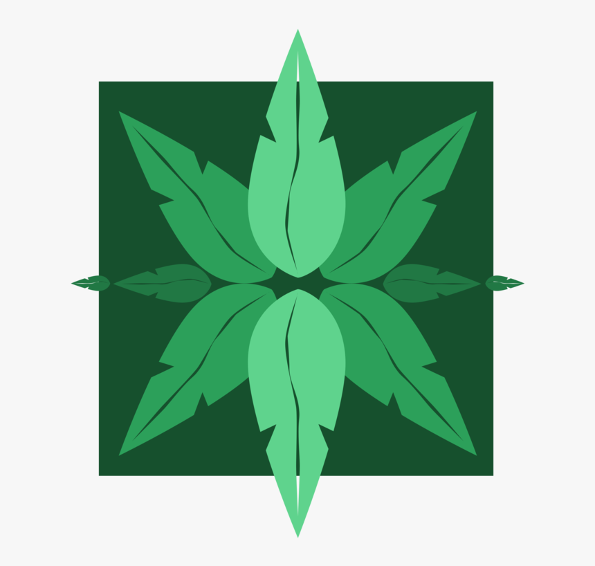 Green Hemp Leaf Drawing Tile - Emblem, HD Png Download, Free Download