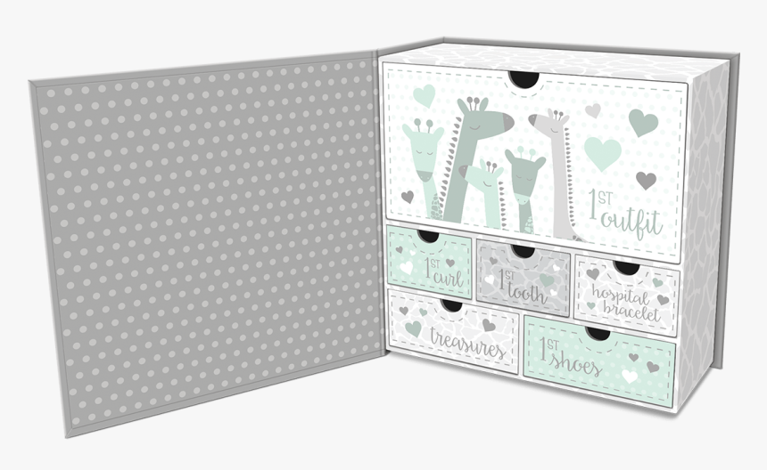 Baby Giraffe Baby"s First Keepsake Box - Drawer, HD Png Download, Free Download