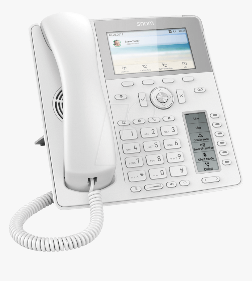 Ip Desk Phone, With Cord, White Snom - Snom D785 White, HD Png Download, Free Download