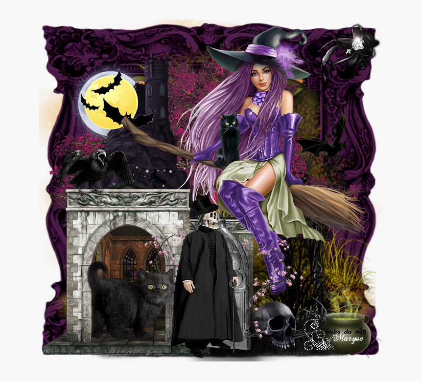 Halloween, Création Png De Maryse, Sorcière, 31 Octobre - Halloween, Transparent Png, Free Download
