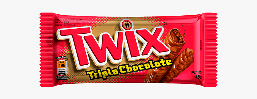 Chocolate Recheado Twix Triplo Chocolate 40g - Snack, HD Png Download, Free Download