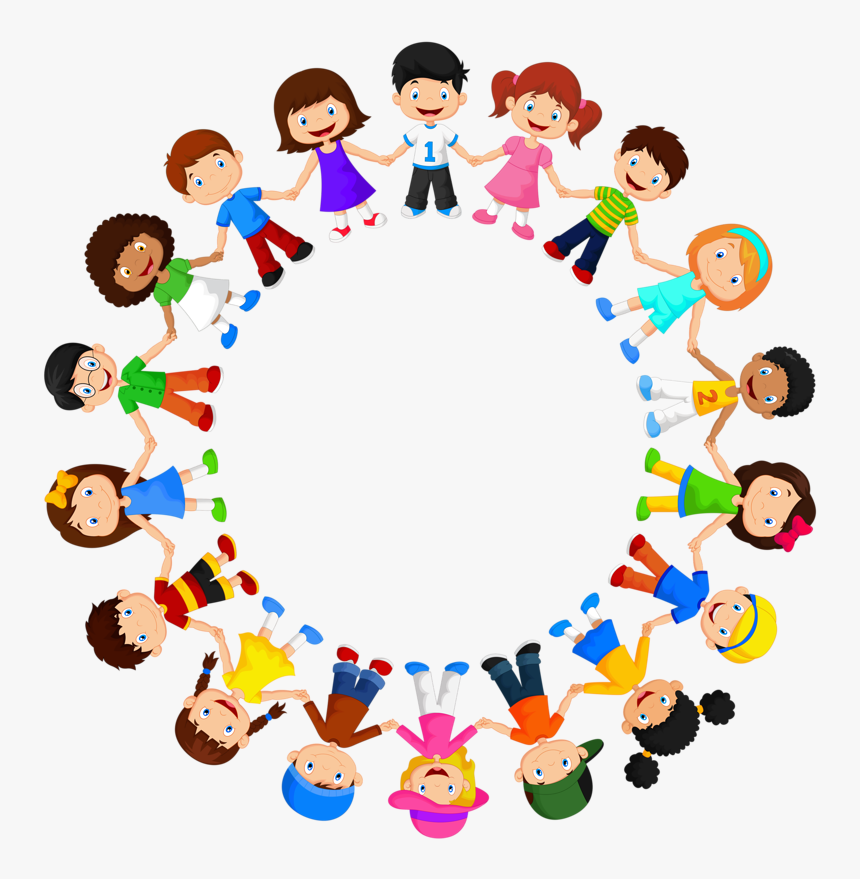 Cartoon Kids In A Circle, HD Png Download, Free Download