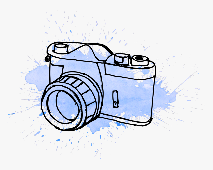 #ftestickers #camera #watercolor #stain #splash #paint - Camera Drawing Transparent, HD Png Download, Free Download