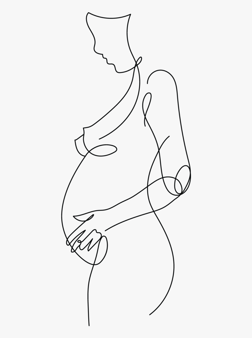 Pregnancy Pregnant Woman One Line Drawing Png