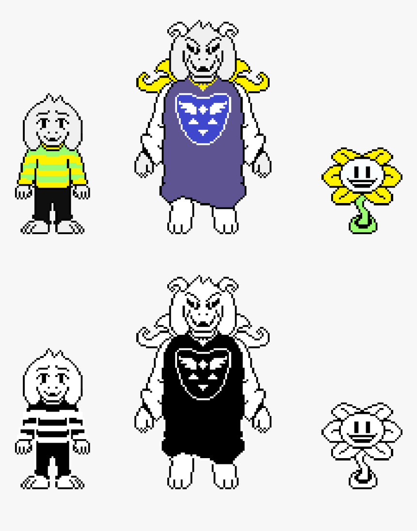 Asriel Dreemurr And Flowey - Cartoon, HD Png Download, Free Download