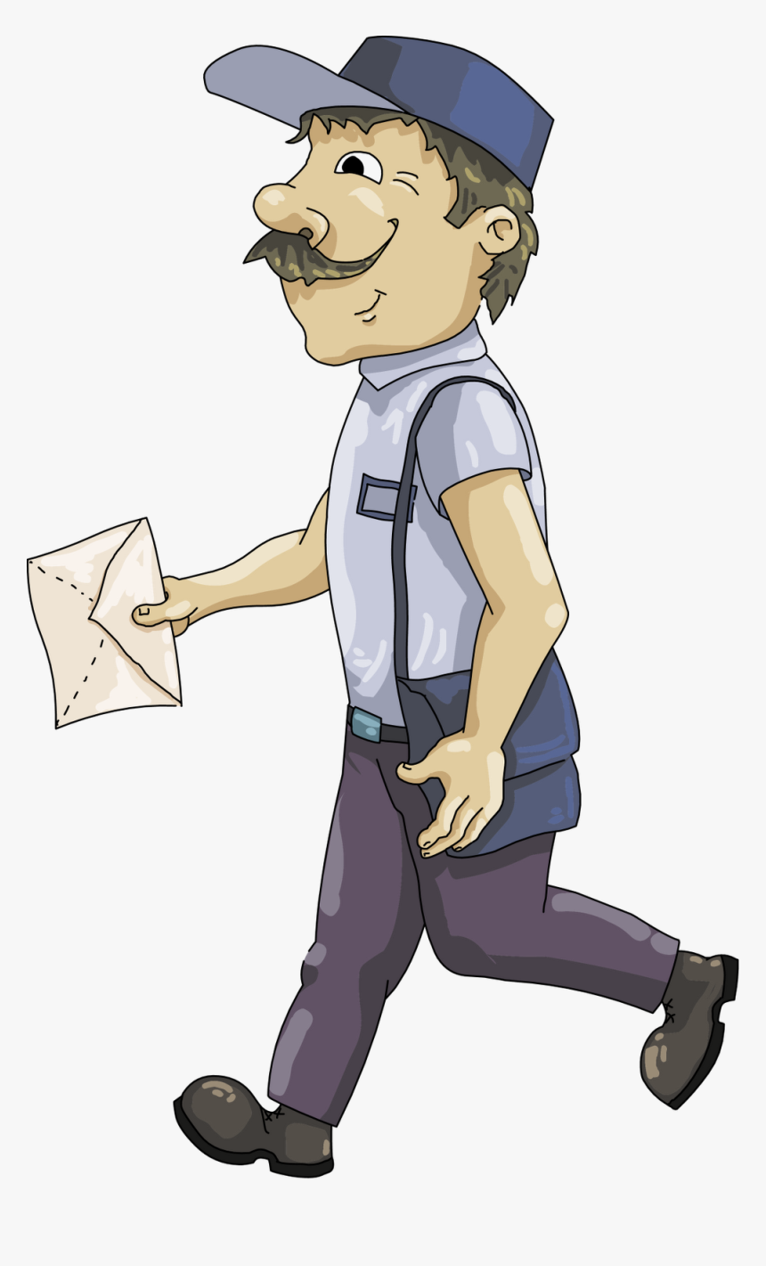 Post Office Clipart Black And White - Mail Carrier Clip Art, HD Png Download, Free Download