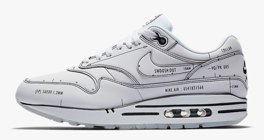 Nike Air Max 1 Sketch To Shelf White, HD Png Download, Free Download