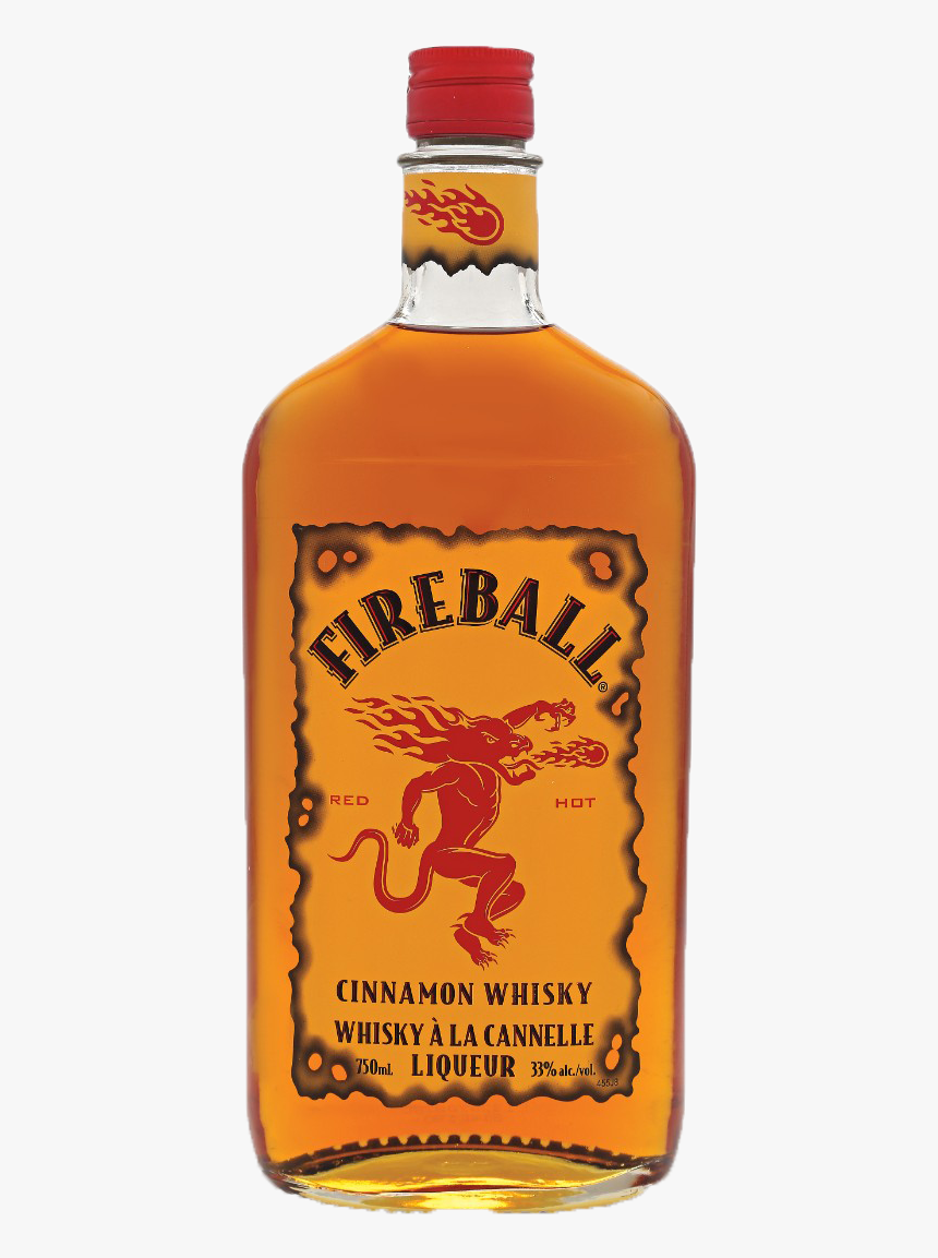 Fireball Cinnamon Whiskey 1l , Png Download - Fireball Whiskey, Transparent Png, Free Download