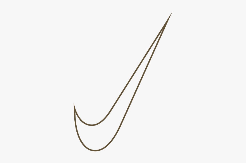 Goldener Nike Swoosh - Line Art, HD Png Download, Free Download