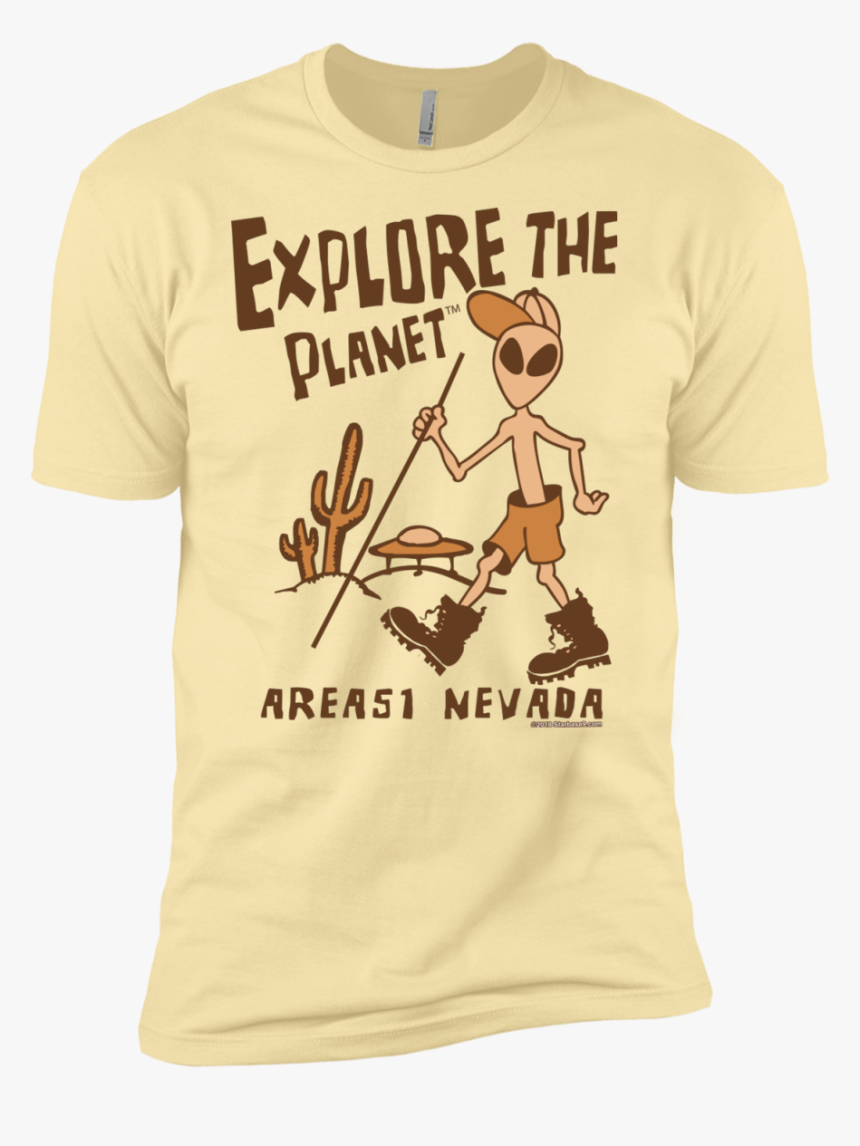 Alien Explore The Planet Premium Mens Ufo T-shirt - T-shirt, HD Png Download, Free Download