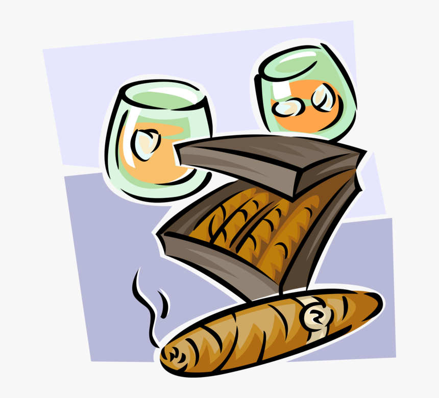 Whiskey Clipart Whiskey Cigar - Cartoon, HD Png Download, Free Download