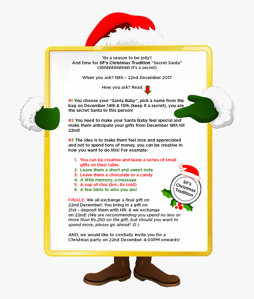 Secret Santa Chocolate Message, HD Png Download, Free Download