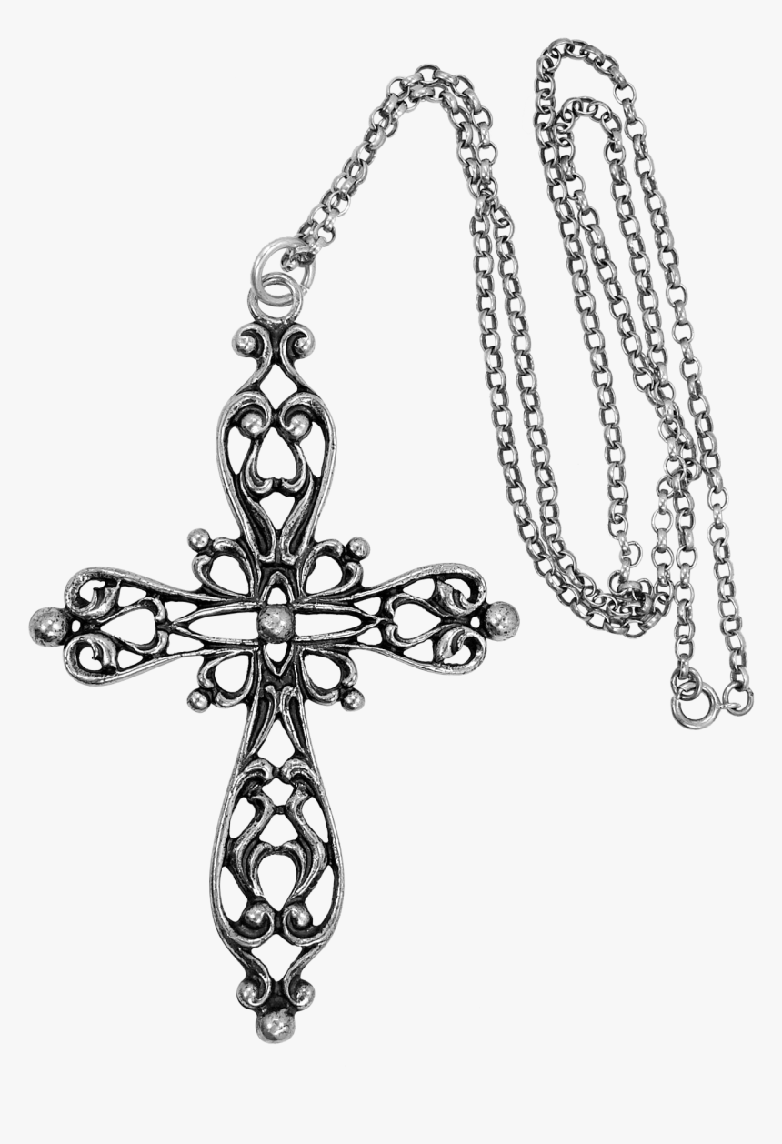 Large Danecraft Sterling Silver Filigree Cross Necklace, HD Png Download, Free Download