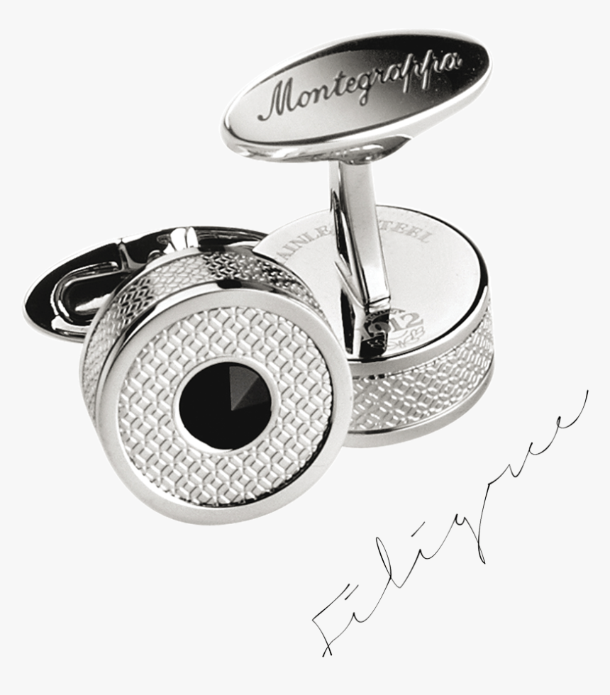 Classic Filigree Cufflinks, Steel, Etched Inlay & Black - Body Jewelry, HD Png Download, Free Download