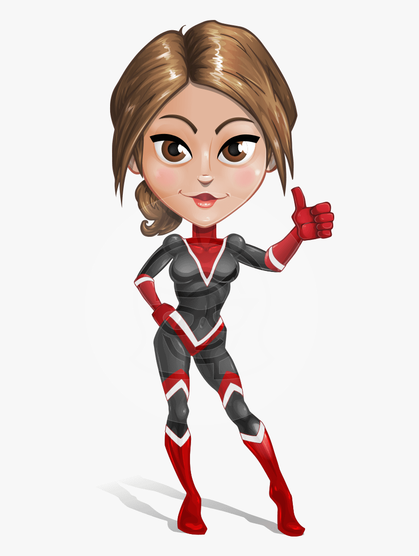 Female Action Hero Cartoon, HD Png Download, Free Download