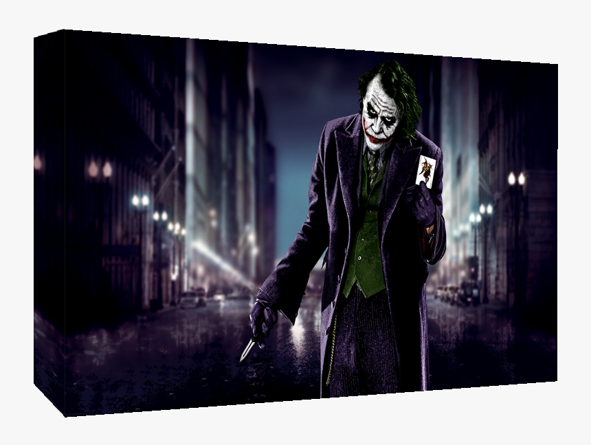 Dark Knight Joker Batman Film Cotton Canvas Wall Art - Joker Wallpaper 2019, HD Png Download, Free Download