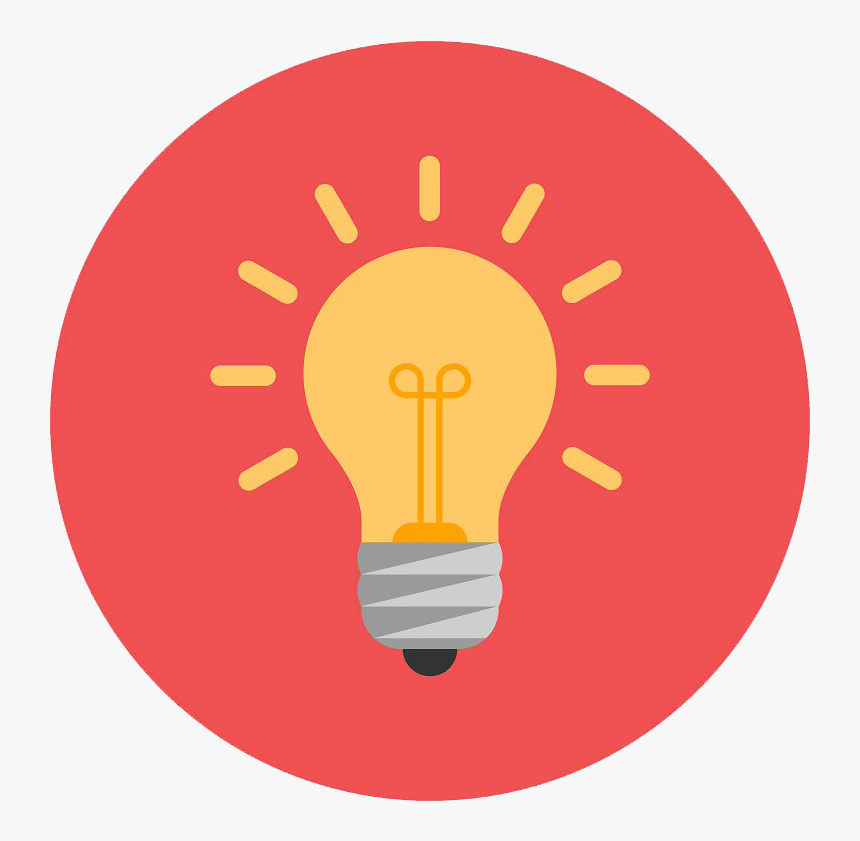 Icon Flat Light Bulb Png, Transparent Png, Free Download