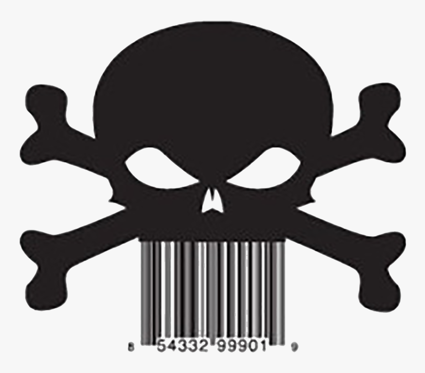 Product Code Two-dimensional Skull Universal Barcode - Skull Barcode Png, Transparent Png, Free Download