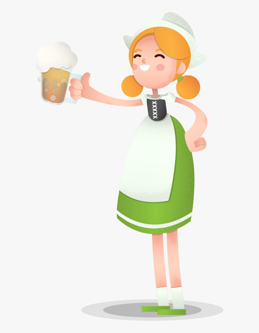 #oktoberfest #girl #vector #character - German Girl Cartoon Characters, HD Png Download, Free Download