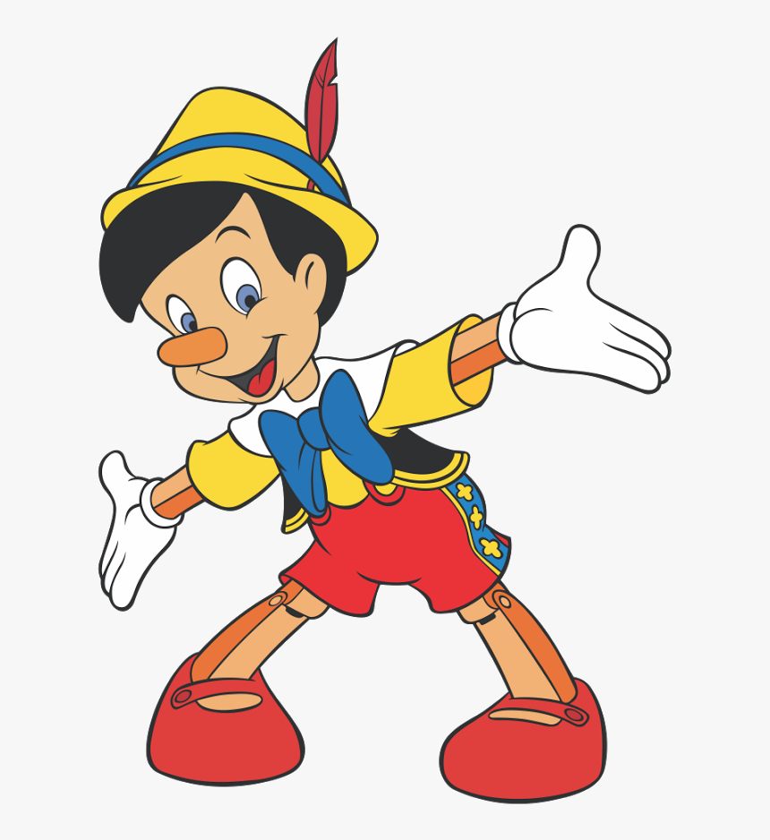 Pinocchio Cartoon Characters Vector, Pinocchio Cartoon - Pinocchio With Short Nose, HD Png Download, Free Download