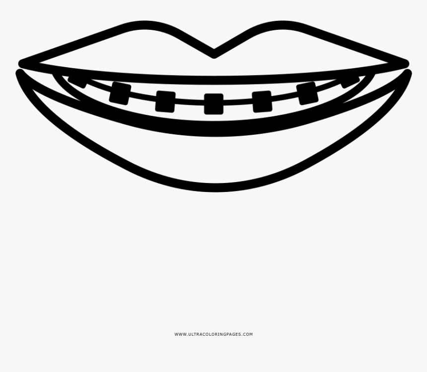 Amazing Braces Coloring Pages Page Ultra Line Art - Braces Coloring Pages, HD Png Download, Free Download