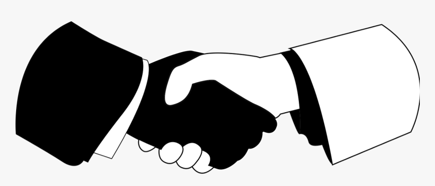 Black And White Handshake Png - Black And White Hand Shaking Transparent, Png Download, Free Download