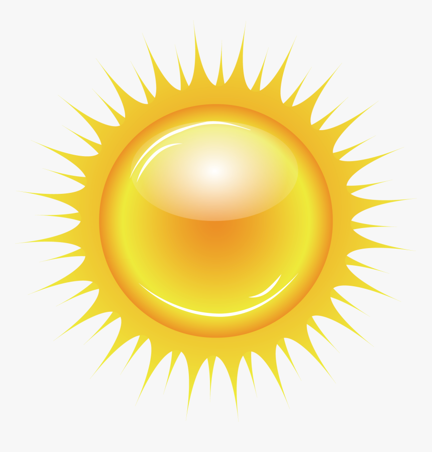 Sun Sunshine Vector Yellow Png Download - Sun Vector Png, Transparent Png, Free Download