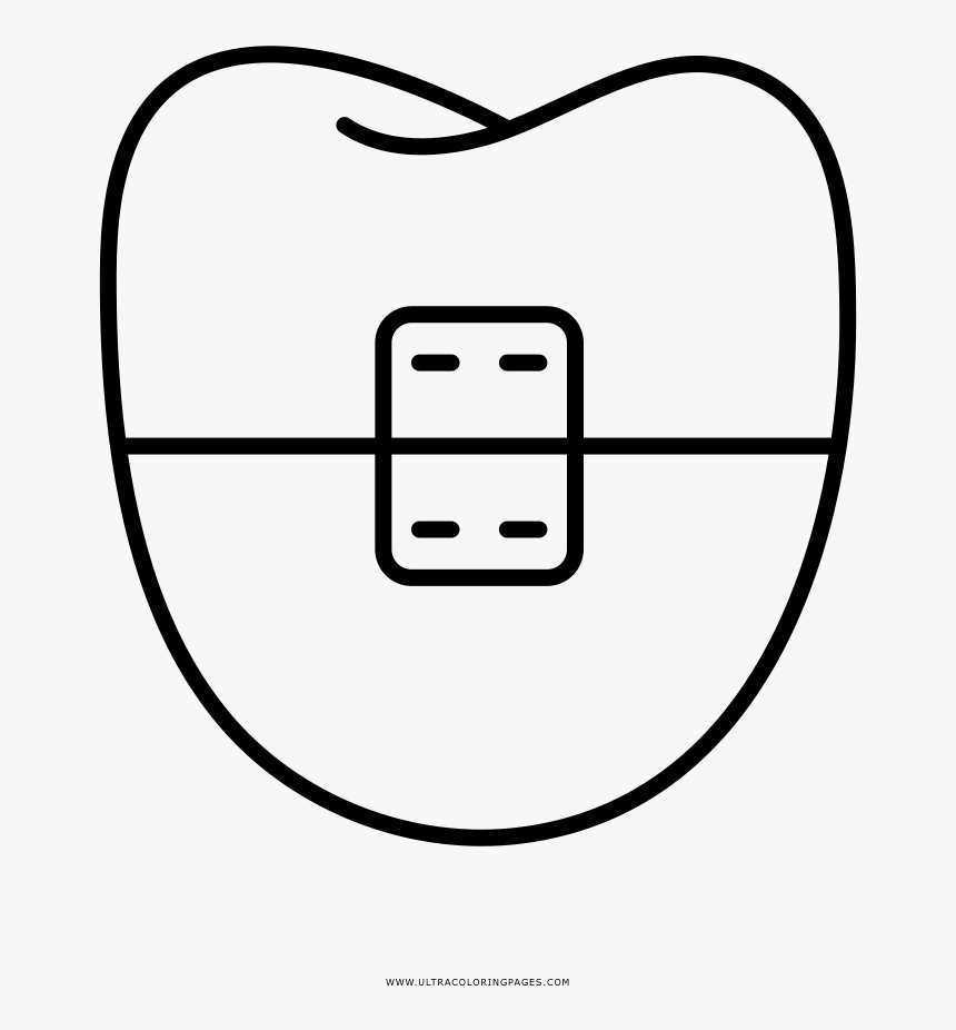 Transparent Curly Bracket Clipart - Teeth With Braces Cartoon Png, Png Download, Free Download