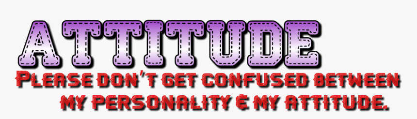 Attitude Text Png, Transparent Png, Free Download